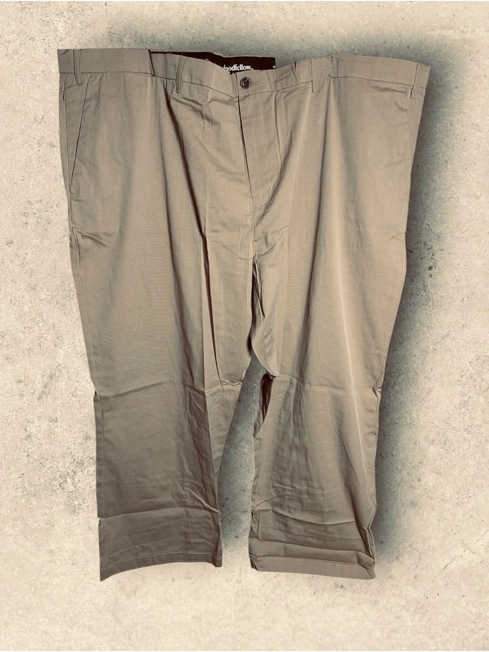 Tan Chino Big Tall Pants Men's 56 x 30 Good Fellow Straight - Picture 1 of 11